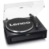 Lenco LS-430BK platenspeler met riemaandrijving en 4 ingebouwde luidsprekers, Bluetooth, 40 W, 33/45 tpm, zwart