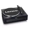 Lenco LS-430BK platenspeler met riemaandrijving en 4 ingebouwde luidsprekers, Bluetooth, 40 W, 33/45 tpm, zwart