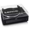 Lenco LS-430BK platenspeler met riemaandrijving en 4 ingebouwde luidsprekers, Bluetooth, 40 W, 33/45 tpm, zwart