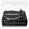 Lenco LS-430BK platenspeler met riemaandrijving en 4 ingebouwde luidsprekers, Bluetooth, 40 W, 33/45 tpm, zwart