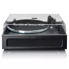 Lenco LS-430BK platenspeler met riemaandrijving en 4 ingebouwde luidsprekers, Bluetooth, 40 W, 33/45 tpm, zwart