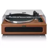 Riem aangedreven audioplatenspeler Lenco LS-430BN bruin handmatig 3-4 g naaldkracht