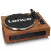 Riem aangedreven audioplatenspeler Lenco LS-430BN bruin handmatig 3-4 g naaldkracht