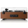 Riem aangedreven audioplatenspeler Lenco LS-430BN bruin handmatig 3-4 g naaldkracht