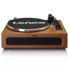 Riem aangedreven audioplatenspeler Lenco LS-430BN bruin handmatig 3-4 g naaldkracht