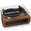 Riem aangedreven audioplatenspeler Lenco LS-430BN bruin handmatig 3-4 g naaldkracht