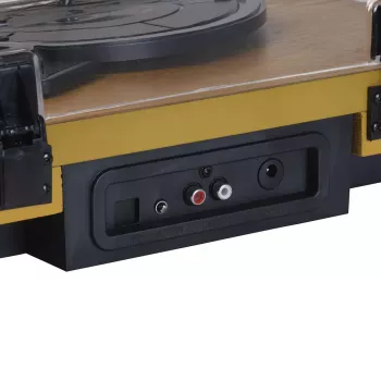 Denver VPL-230LW zwart hout halfautomatische platenspeler 2W RMS
