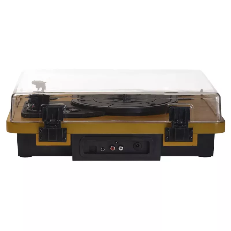 Denver VPL-230LW zwart hout halfautomatische platenspeler 2W RMS