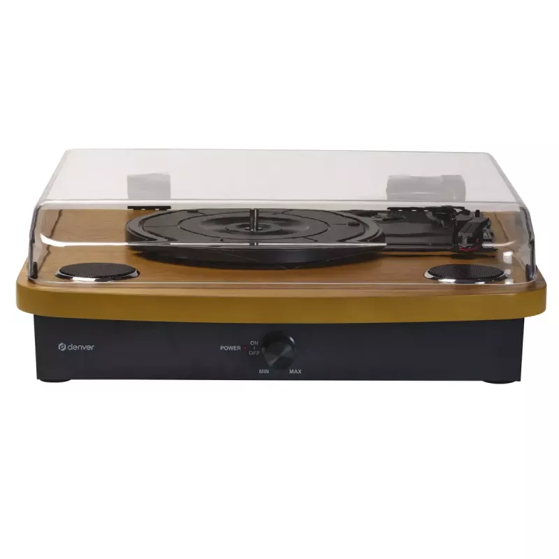 Denver VPL-230LW zwart hout halfautomatische platenspeler 2W RMS