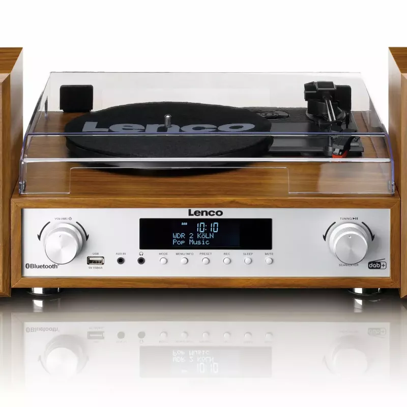 Riem aangedreven audioplatenspeler Lenco MC-160WD