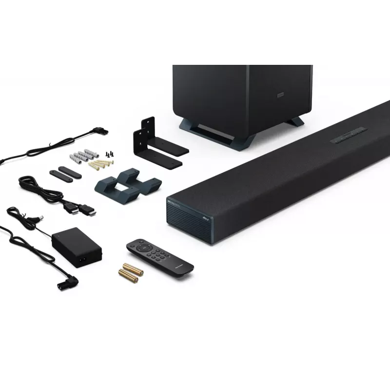 Sharp HT-SBW53121(BK) 3.1.2-kanaals soundbar met draadloze subwoofer, zwart
