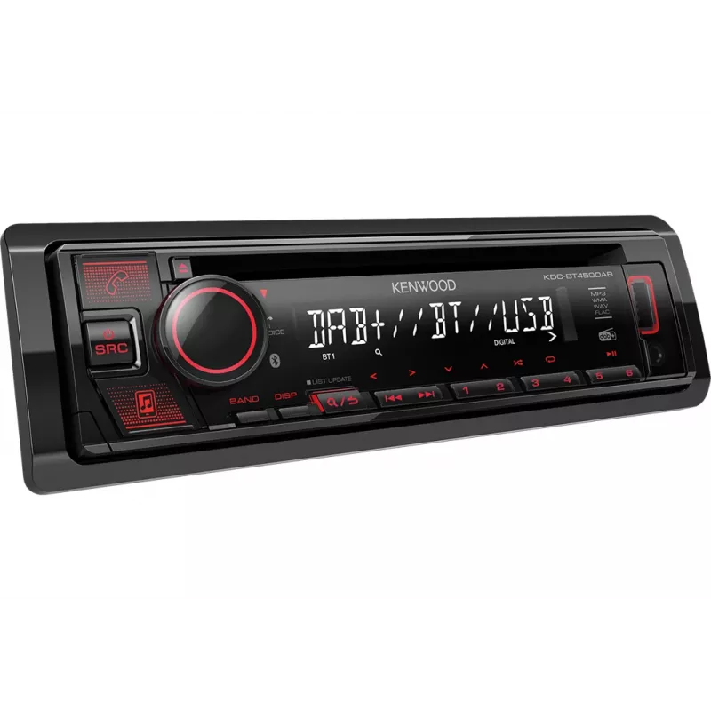Kenwood KDC-BT450DAB auto-mediaspeler zwart 50 W Bluetooth