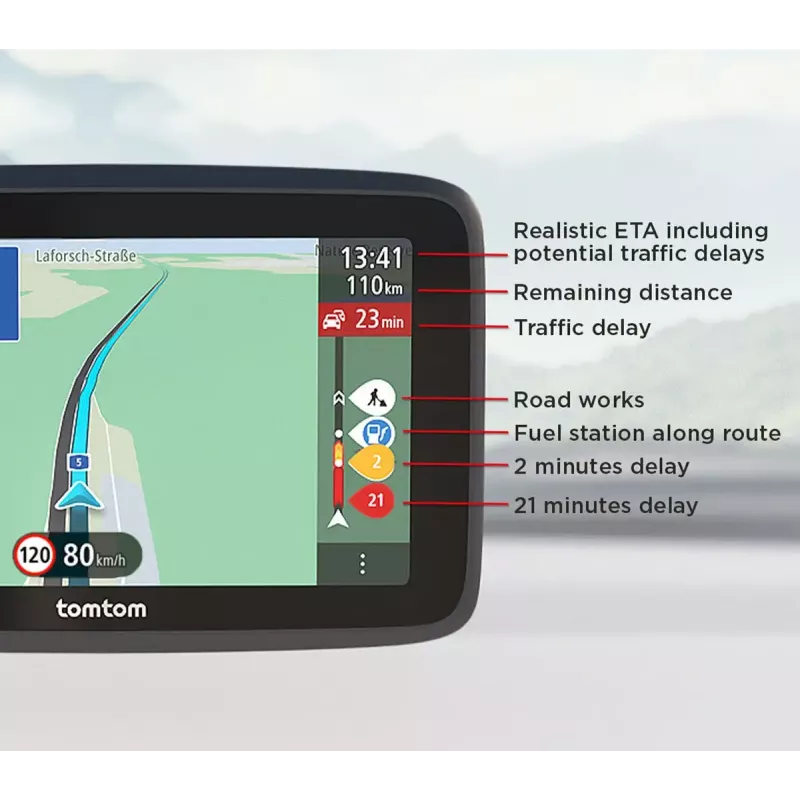 TomTom GO Classic navigator 5 inch touchscreen zwart 32 GB 2000 MB RAM
