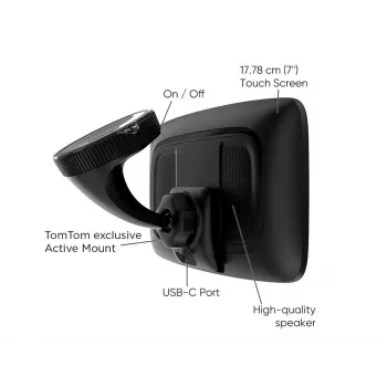 Handheld GPS-navigator TOMTOM GO met 7 inch touchscreen, 32 GB, Europa-kaarten, zwart