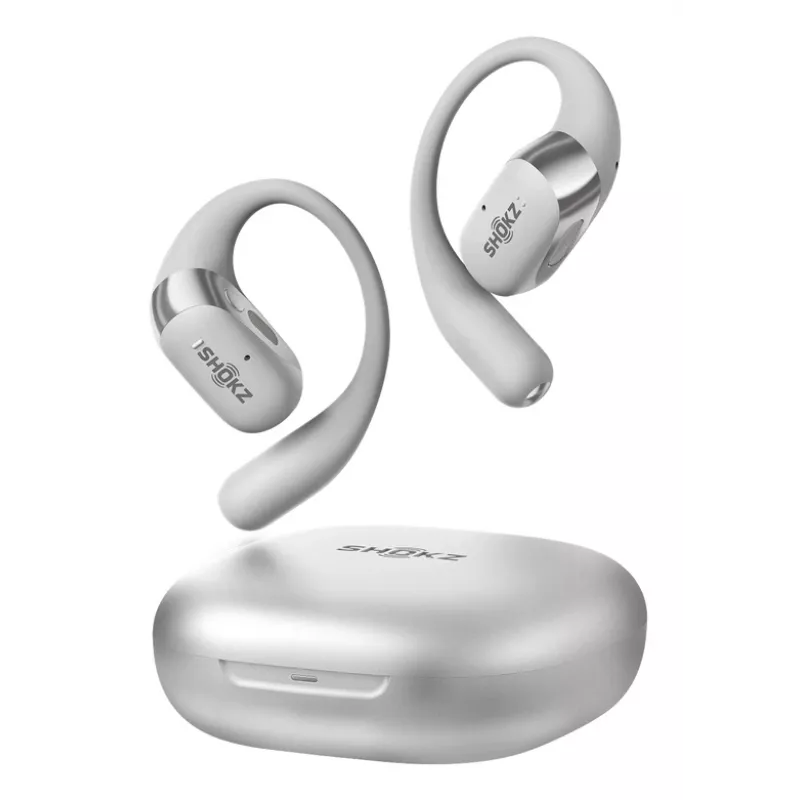 SHOKZ OpenFit 2+ koptelefoon draadloos oorbug, in-ear bellen/muziek Bluetooth grijs