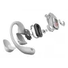 SHOKZ OpenFit 2+ koptelefoon draadloos oorbug, in-ear bellen/muziek Bluetooth grijs