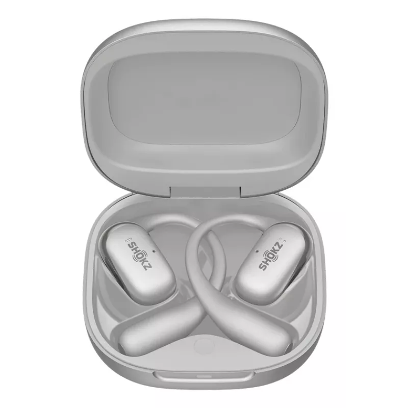 SHOKZ OpenFit 2+ koptelefoon draadloos oorbug, in-ear bellen/muziek Bluetooth grijs