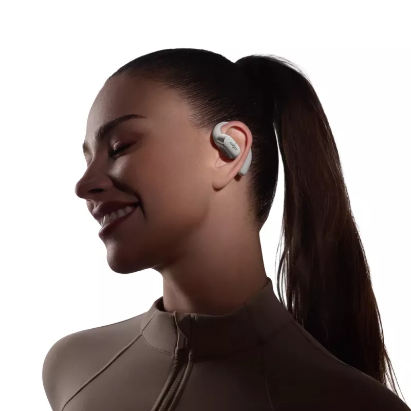 SHOKZ OpenFit 2+ koptelefoon draadloos oorbug, in-ear bellen/muziek Bluetooth grijs