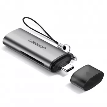 Ugreen 50704 kaartlezer USB 3.2 Gen 1 (3.1 Gen 1) Type-C grijs