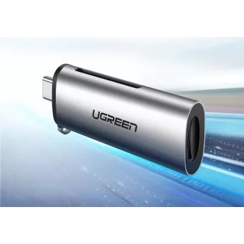 Ugreen 50704 kaartlezer USB 3.2 Gen 1 (3.1 Gen 1) Type-C grijs