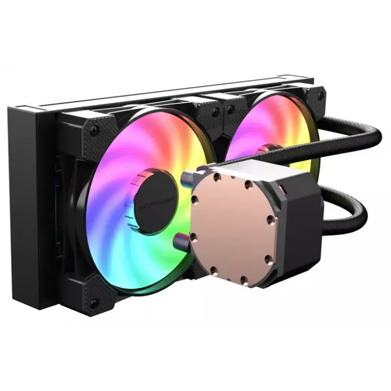 All-in-One-vloeistofkoeler LC-Power LC-CC-240-B-ARGB 12 cm zwart