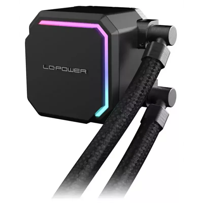 All-in-One-vloeistofkoeler LC-Power LC-CC-240-B-ARGB 12 cm zwart