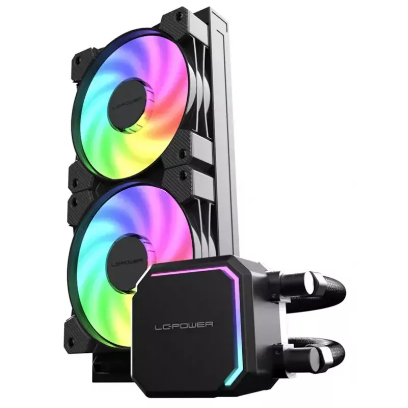 All-in-One-vloeistofkoeler LC-Power LC-CC-240-B-ARGB 12 cm zwart