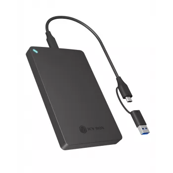 ICY BOX IB-201T-CU31 SSD-behuizing zwart 2,5 inch