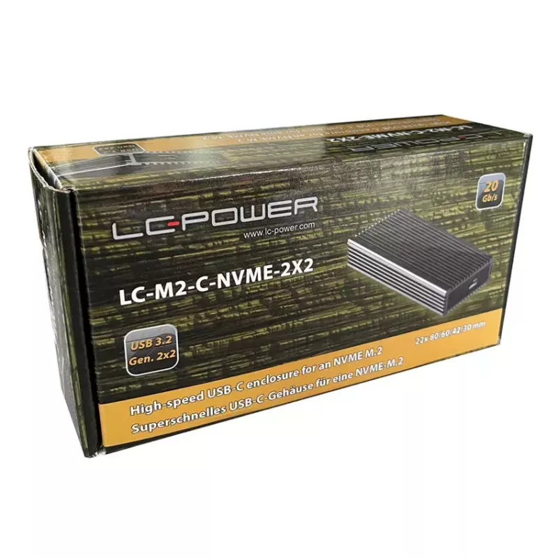 SSD-behuizing LC-Power LC-M2-C-NVME-2X2