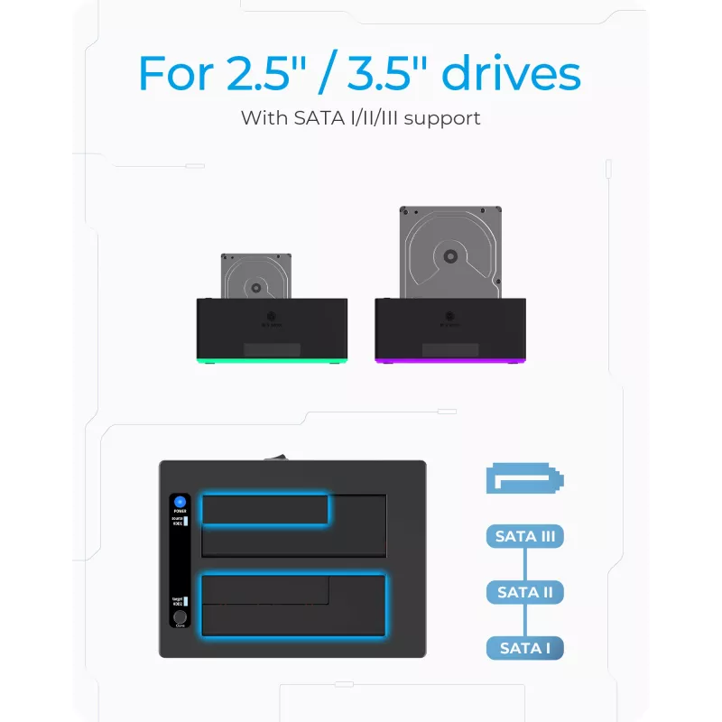 ICY BOX IB-127CL-U3 USB 3.2 Gen 1 (3.1 Gen 1) Type-B zwart