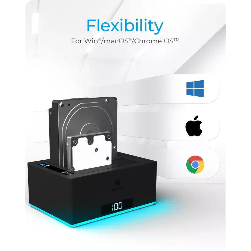 ICY BOX IB-127CL-U3 USB 3.2 Gen 1 (3.1 Gen 1) Type-B zwart