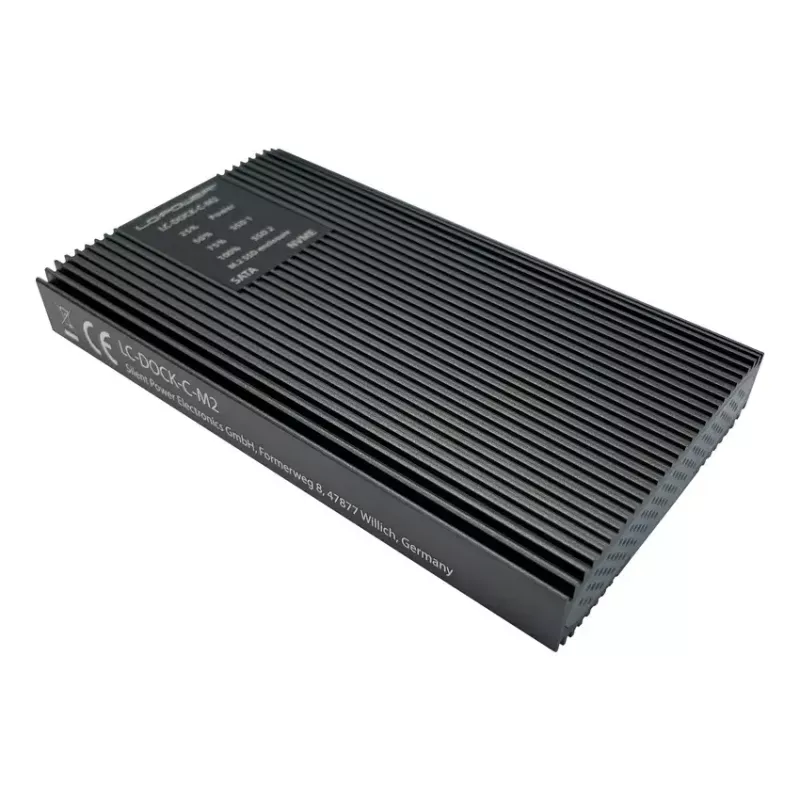 LC-Power LC-DOCK-C-M2 USB 3.2-dockingstation voor M.2 NVMe- en SATA-SSD's