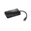 Laptop-dock Lenovo GX91M73945 bedraad USB 3.2 Gen 1 Type-C zwart 4K Ultra HD