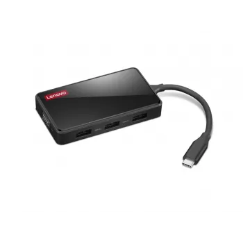 Laptop-dock Lenovo GX91M73945 bedraad USB 3.2 Gen 1 Type-C zwart 4K Ultra HD