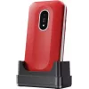 Mobiele telefoon Doro Leva L20 4G, 2,8 inch scherm, rood-wit