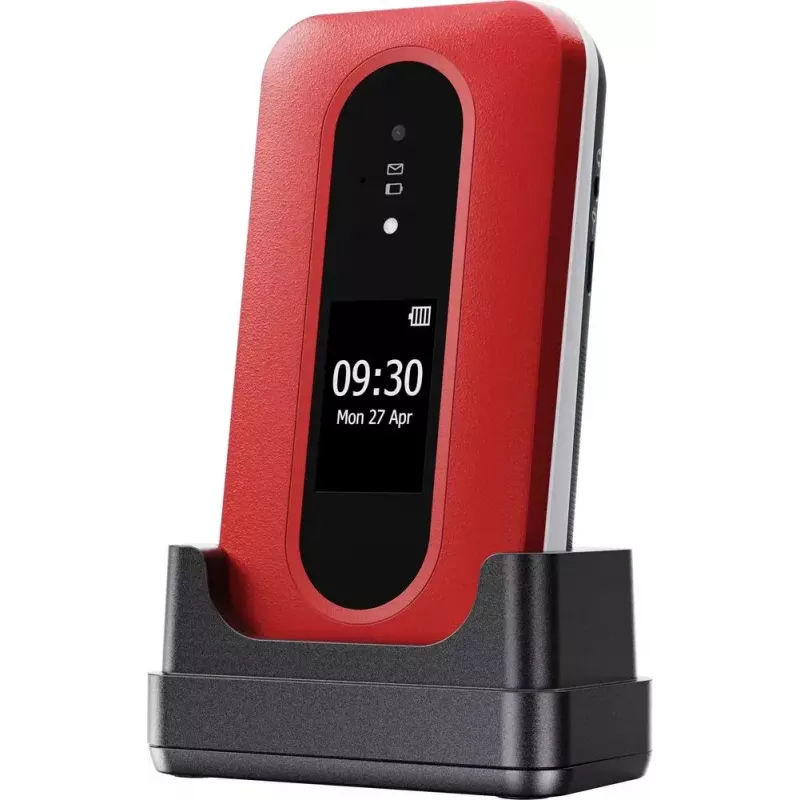 Doro Leva L30 4G klaptelefoon, 2,8 inch, rood/wit