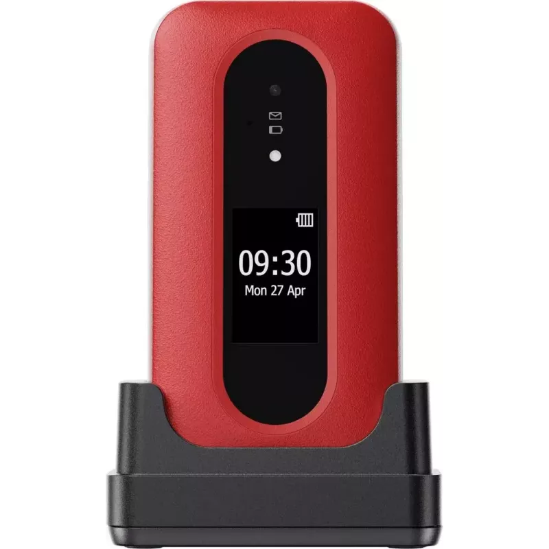 Doro Leva L30 4G klaptelefoon, 2,8 inch, rood/wit
