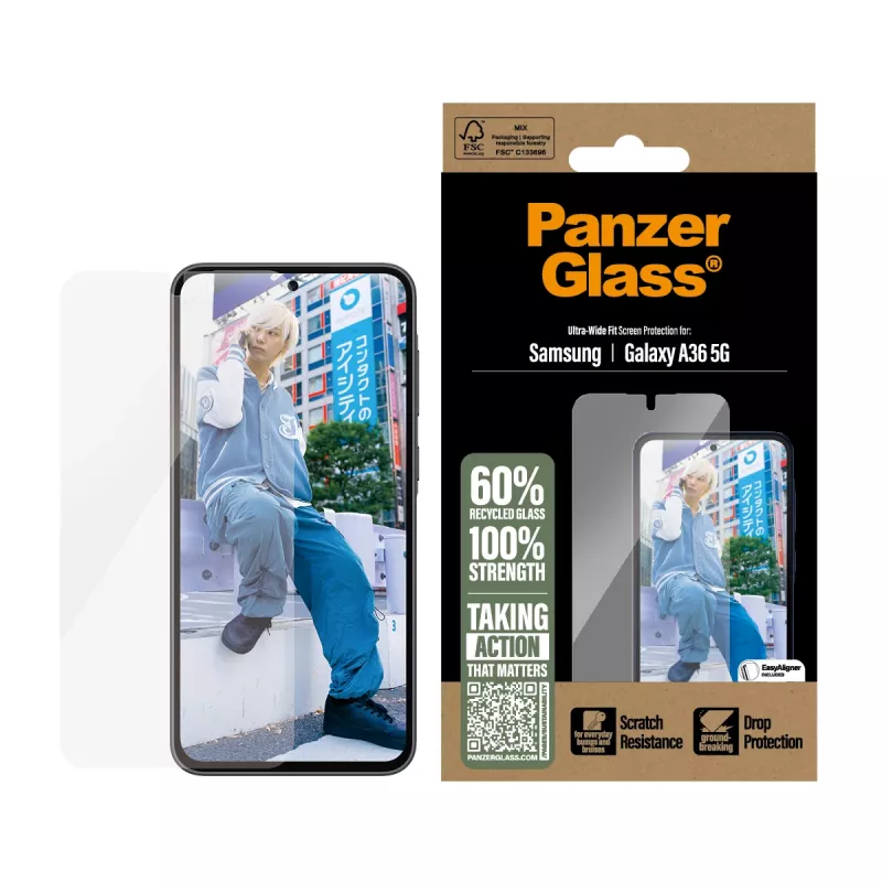 PanzerGlass ® schermbeschermfolie Samsung Galaxy A36 5G | Ultra-Wide Fit