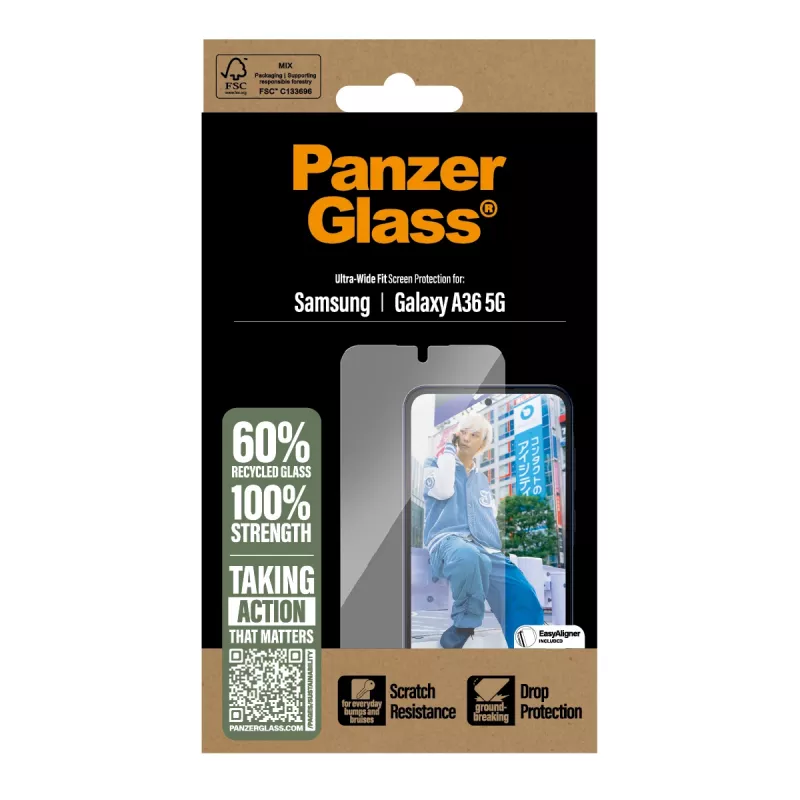 PanzerGlass ® schermbeschermfolie Samsung Galaxy A36 5G | Ultra-Wide Fit