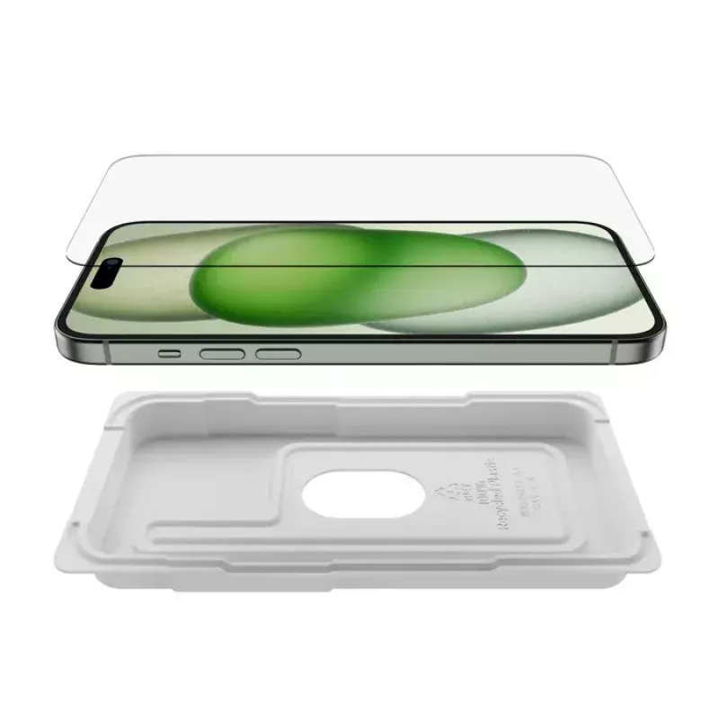 Schermbescherming Belkin ScreenForce voor iPhone 15 Plus schok- en krasbestendig gehard glas