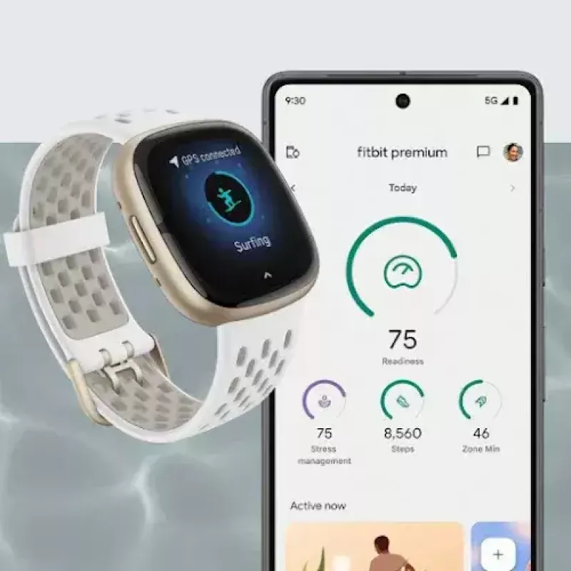 Smartwatch Fitbit Sense 2 digitaal touchscreen zwart