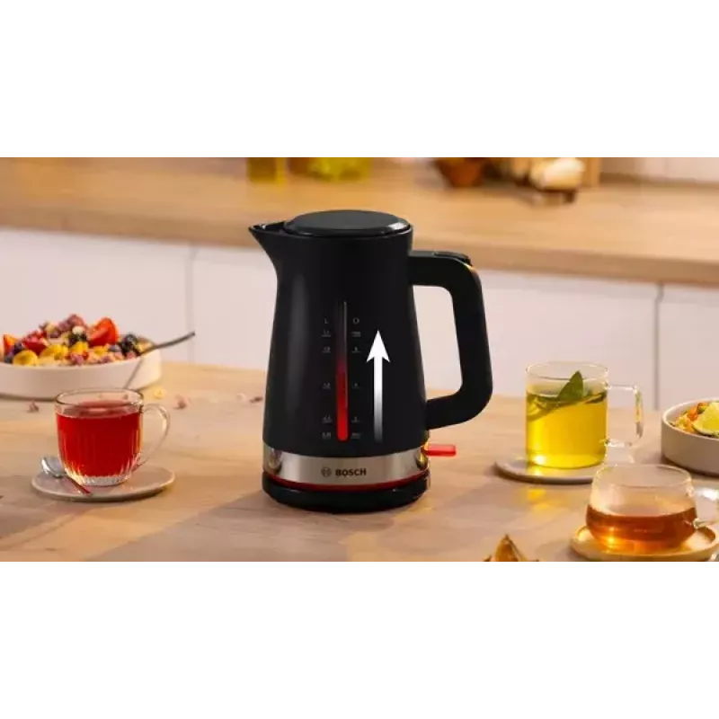 Waterkoker Bosch TWK4M223 1,7 l, 2400 W, zwart, draadloos, verborgen verwarmingselement