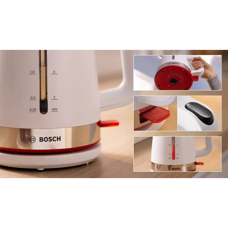 Bosch TWK4M221 elektrische waterkoker 1,7 L 2400 W wit