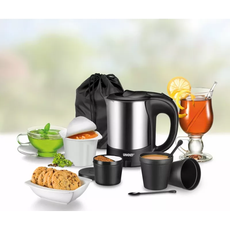 Unold 18575 waterkoker 0,5 L 1000 W zwart, roestvrij staal