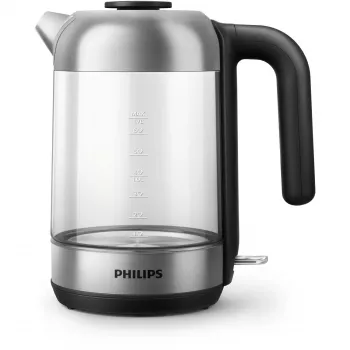 Philips 5000 series Series 5000 HD9339/80 glazen waterkoker, 1,7 L, 2200 W, glas, roestvrij staal, waterniveau-indicator, draadloos