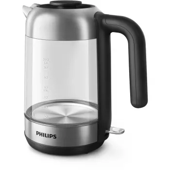 Philips 5000 series Series 5000 HD9339/80 glazen waterkoker, 1,7 L, 2200 W, glas, roestvrij staal, waterniveau-indicator, draadloos