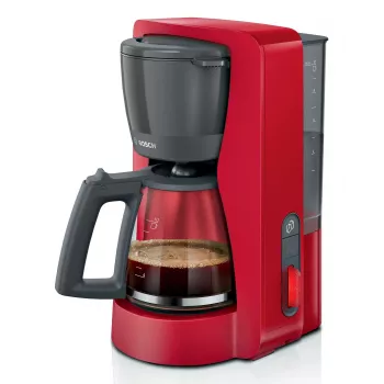 Filterkoffiezetapparaat Bosch TKA3M134 — 1,4 l waterreservoir, 15 kopjes capaciteit, rood