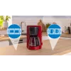 Filterkoffiezetapparaat Bosch TKA3M134 — 1,4 l waterreservoir, 15 kopjes capaciteit, rood