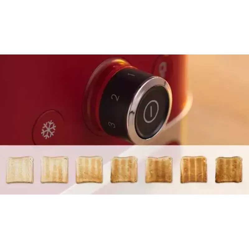 Broodrooster Bosch TAT4M224 2 sneetjes 950 W rood roestvrij staal
