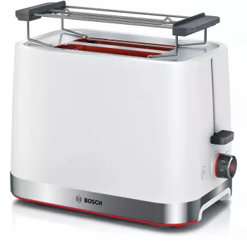 Broodrooster Bosch TAT4M221 2 sneetjes 950 W wit roestvrij staal